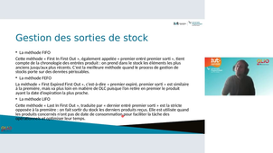 Pilotage / Gestion de stocks / Dimensionnement / Implantation