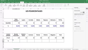 ONLYOFFICE TABLEUR POURCENTAGE 2