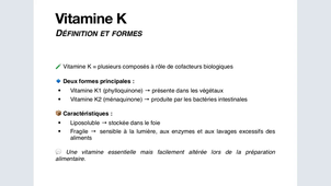 Nutrition niveau 2 - Les vitamines liposolubles