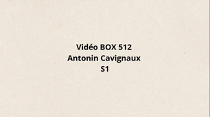 Vidéo BOX 512 Antonin Cavignaux S1