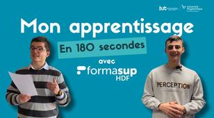 Mon apprentissage en 180 secondes