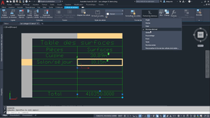 Autocad - Compléments - 4 Réalisation d'une table des surfaces