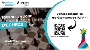 Assistez au tournoi d'échecs en ligne EUNICE - Le 28/11