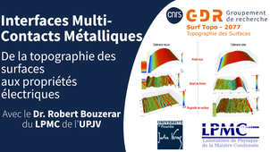 Interfaces Multi-Contacts Métalliques : De la Topographie des Surfaces aux Propriétés Electriques