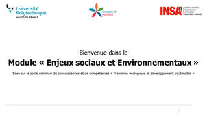 Intro module Enjeux Sociaux et Environnementaux