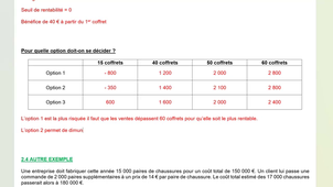 ETAPE 4 LE COUT MARGINAL